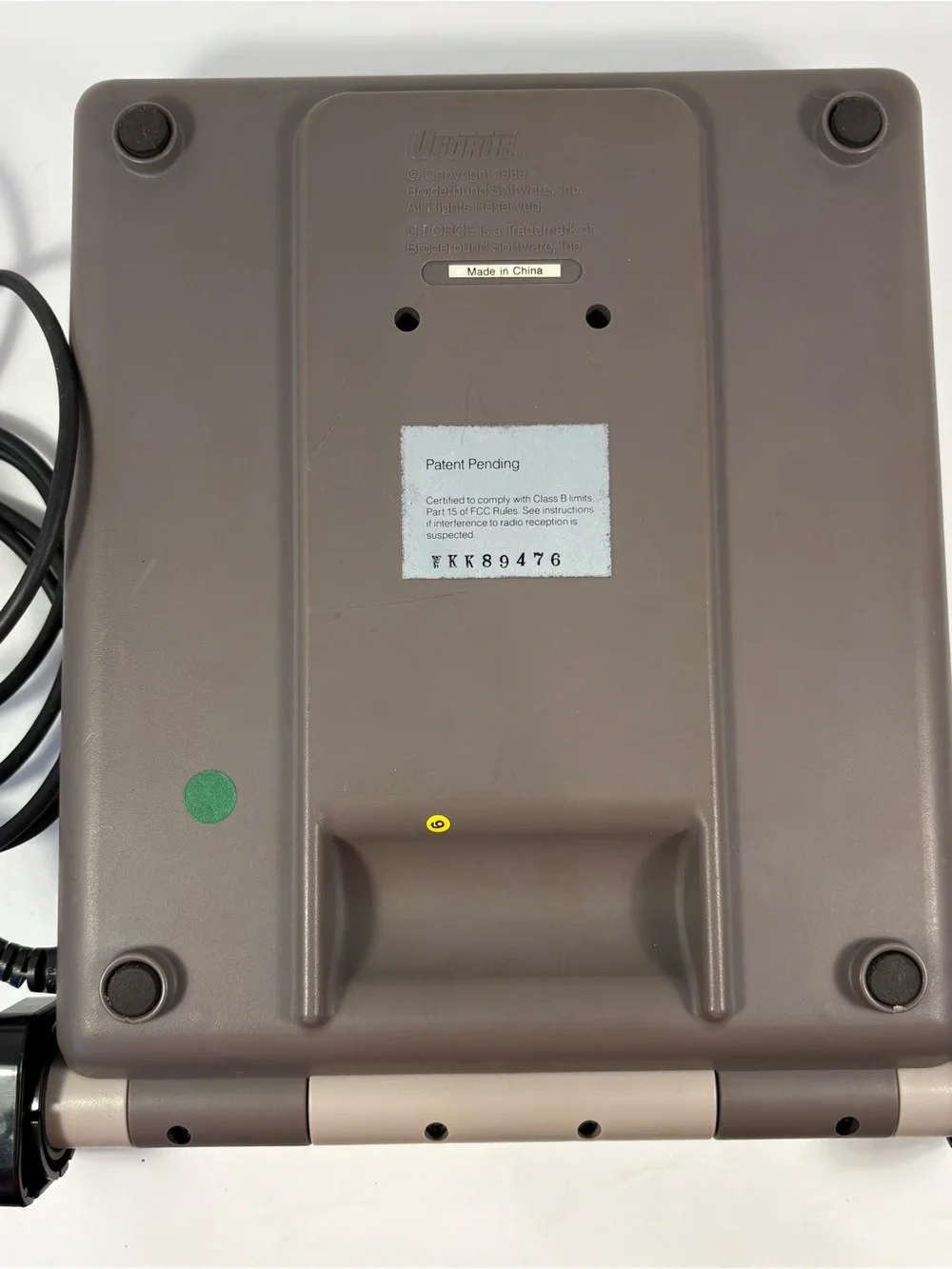 Vintage 1989 Broderbund U-Force Controller for Nintendo NES Tablet Only-UNTESTED